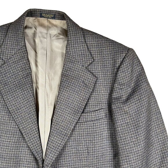 Vintage Oscar De La Renta 100% Wool Brown Three Button Sports Coat Size 42R - Picture 7 of 9